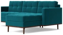 Swoon Berlin Velvet Right Hand Corner Sofa- Kingfisher Blue 12 Swoon Berlin Velvet Right Hand Corner Sofa- Kingfisher Blue -Habitat 1997325 R Z004A