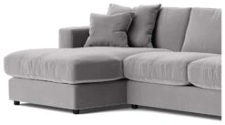 Swoon Althaea Velvet Left Hand Corner Sofa - Silver Grey -Habitat 1997459 R Z004A