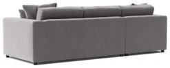 Swoon Althaea Velvet Left Hand Corner Sofa - Silver Grey -Habitat 1997459 R Z005A