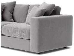 Swoon Althaea Velvet 2 Seater Sofa - Silver Grey -Habitat 1997679 R Z004A