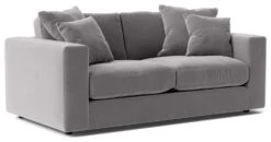 Swoon Althaea Velvet 2 Seater Sofa - Silver Grey -Habitat 1997679 R Z006A