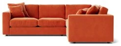 Swoon Althaea Velvet 5 Seater Corner Sofa - Burnt Orange -Habitat 1998070 R Z003A