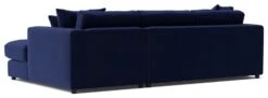 Swoon Althaea Velvet Right Hand Corner Sofa - Ink Blue -Habitat 1998458 R Z005A