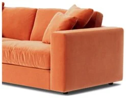 Swoon Althaea Velvet 3 Seater Sofa - Burnt Orange -Habitat 1998647 R Z004A