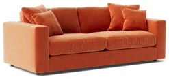Swoon Althaea Velvet 3 Seater Sofa - Burnt Orange -Habitat 1998647 R Z006A