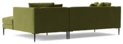 Swoon Alena Velvet Right Hand Corner Sofa - Fern Green -Habitat 1998977 R Z005A