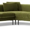 Swoon Alena Velvet 5 Seater Corner Sofa - Fern Green