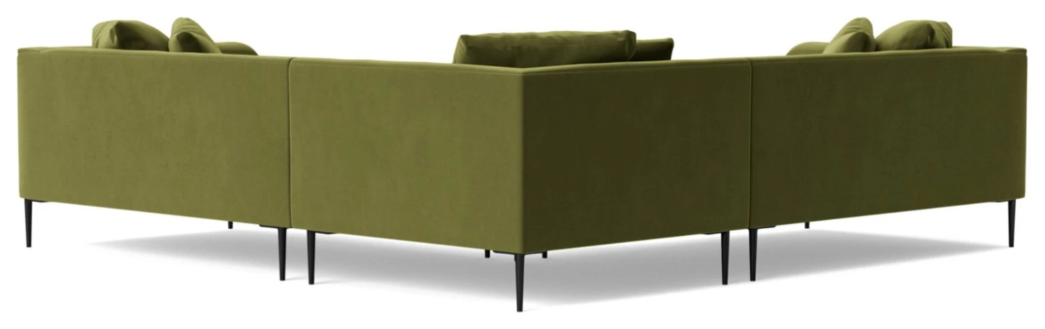 Swoon Alena Velvet 5 Seater Corner Sofa - Fern Green 7 Swoon Alena Velvet 5 Seater Corner Sofa - Fern Green - Image 7