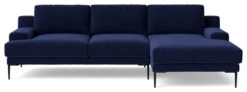 Swoon Almera Velvet Right Hand Corner Sofa - Ink Blue 11 Swoon Almera Velvet Right Hand Corner Sofa - Ink Blue -Habitat 2000084 R Z003A