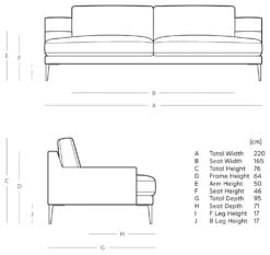 Swoon Almera Velvet 3 Seater Sofa - Biscuit -Habitat 2000228 R E001