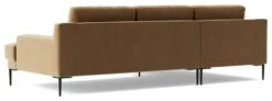 Swoon Almera Velvet Left Hand Corner Sofa - Biscuit -Habitat 2000833 R Z005A