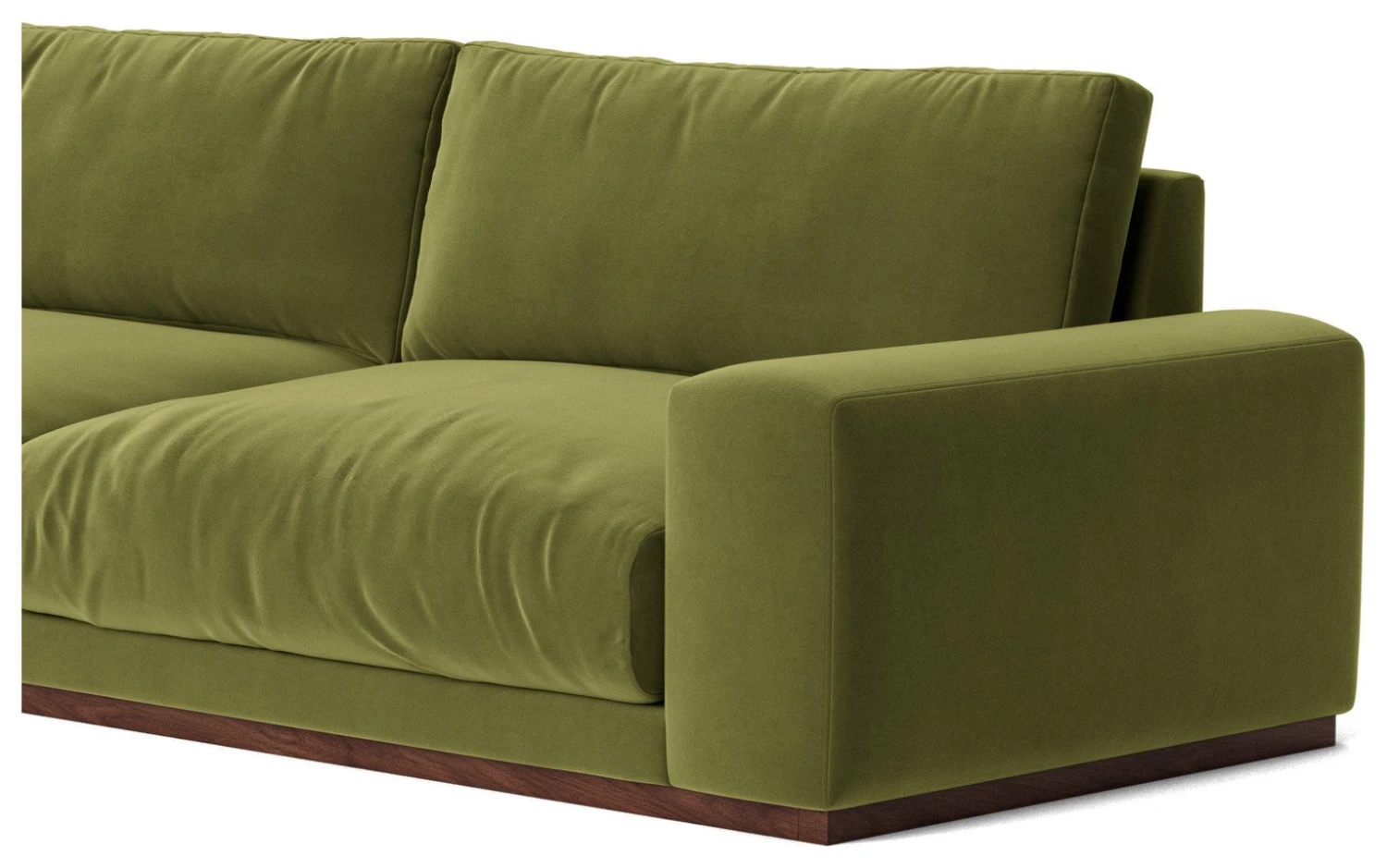 Swoon Denver Velvet 4 Seater Sofa - Fern Green 6 Swoon Denver Velvet 4 Seater Sofa - Fern Green - Image 6