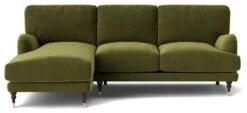 Swoon Charlbury Velvet Left Hand Corner Sofa - Fern Green -Habitat 2004097 R Z002A