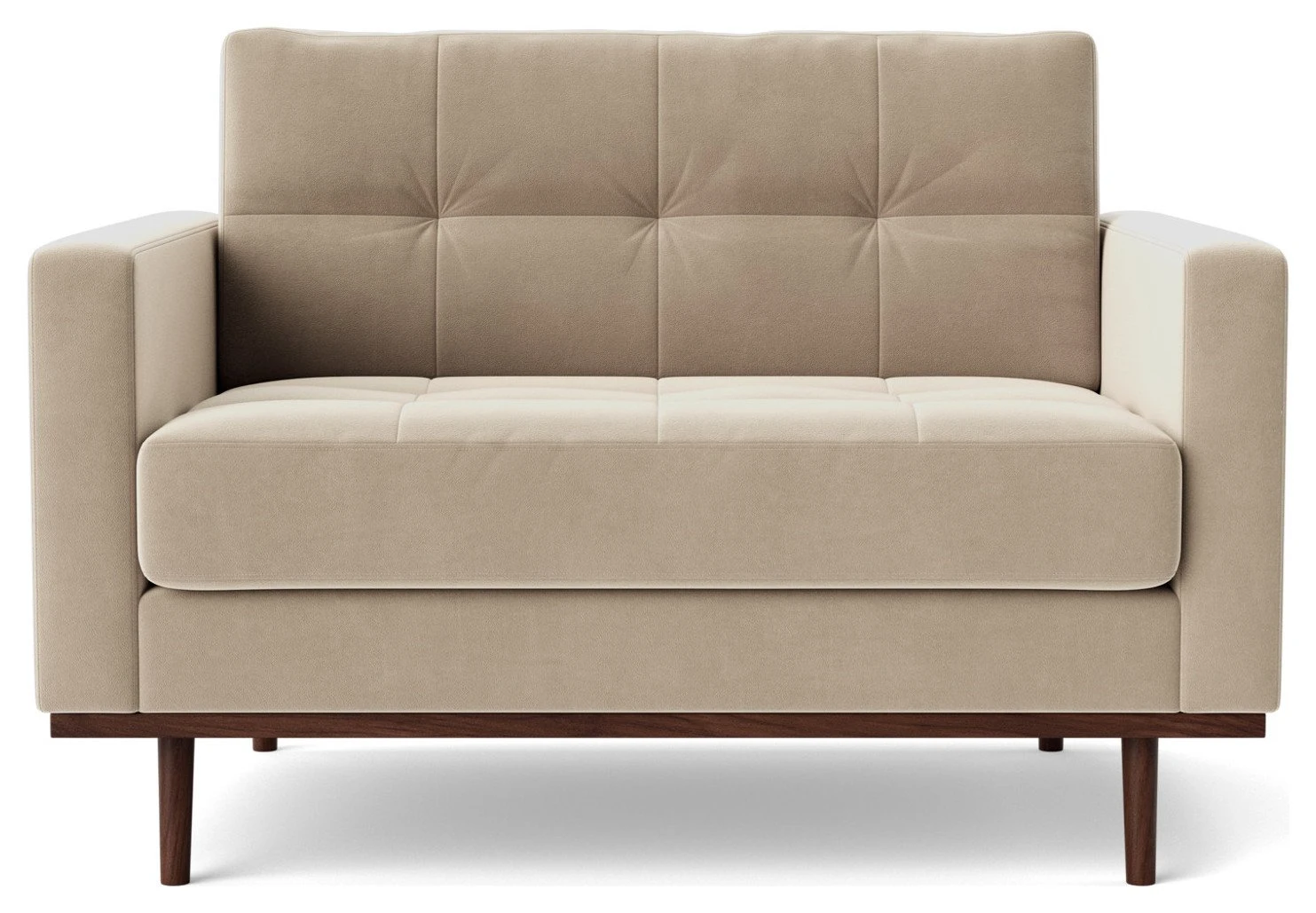 Swoon Berlin Velvet Cuddle Chair - Taupe 1 Swoon Berlin Velvet Cuddle Chair - Taupe