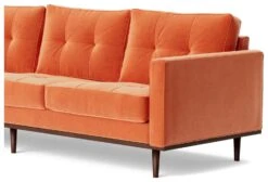 Swoon Berlin Velvet 4 Seater Sofa - Burnt Orange -Habitat 2004592 R Z004A