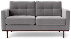 Swoon Berlin Velvet 2 Seater Sofa - Silver Grey
