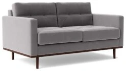 Swoon Berlin Velvet 2 Seater Sofa - Silver Grey -Habitat 2006088 R Z006A