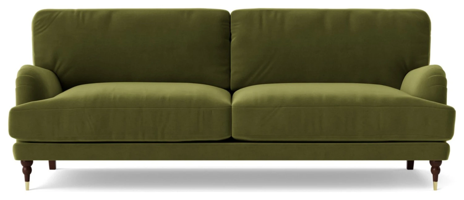 Swoon Charlbury Velvet 3 Seater Sofa - Fern Green 1 Swoon Charlbury Velvet 3 Seater Sofa - Fern Green