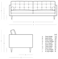 Swoon Porto Velvet 3 Seater Sofa - Taupe -Habitat 2007001 R E001