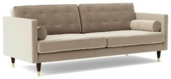 Swoon Porto Velvet 3 Seater Sofa - Taupe -Habitat 2007001 R Z006A