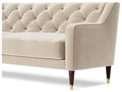 Swoon Pritchard Velvet 3 Seater Sofa - Taupe -Habitat 2007245 R Z004A