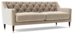 Swoon Pritchard Velvet 3 Seater Sofa - Taupe -Habitat 2007245 R Z006A