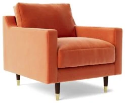 Swoon Rieti Velvet Armchair - Burnt Orange -Habitat 2007386 R Z002A