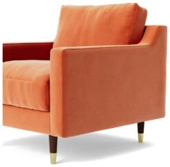 Swoon Rieti Velvet Armchair - Burnt Orange -Habitat 2007386 R Z005A