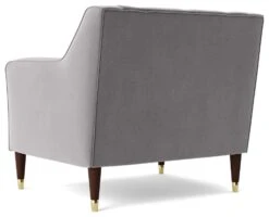 Swoon Pritchard Velvet Armchair - Silver Grey 14 Swoon Pritchard Velvet Armchair - Silver Grey -Habitat 2007795 R Z004A