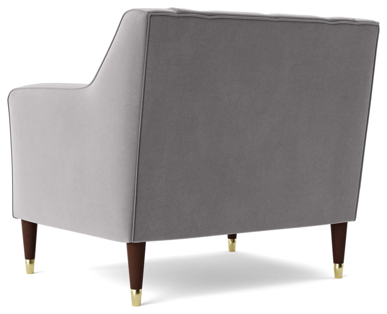 Swoon Pritchard Velvet Armchair - Silver Grey 7 Swoon Pritchard Velvet Armchair - Silver Grey - Image 7