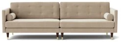 Swoon Porto Velvet 4 Seater Sofa - Taupe