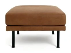 Habitat Moore Leather Ottoman Footstool - Tan 8 Habitat Moore Leather Ottoman Footstool - Tan -Habitat 2009432 R Z002A