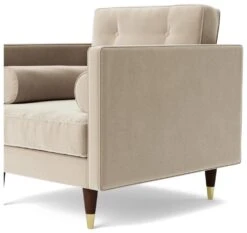 Swoon Porto Velvet Armchair - Taupe 15 Swoon Porto Velvet Armchair - Taupe -Habitat 2011633 R Z005A
