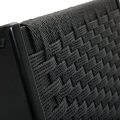 Habitat Faro Woven Paper Rope And Oak Accent Chair - Black -Habitat 2013112 R Z006A