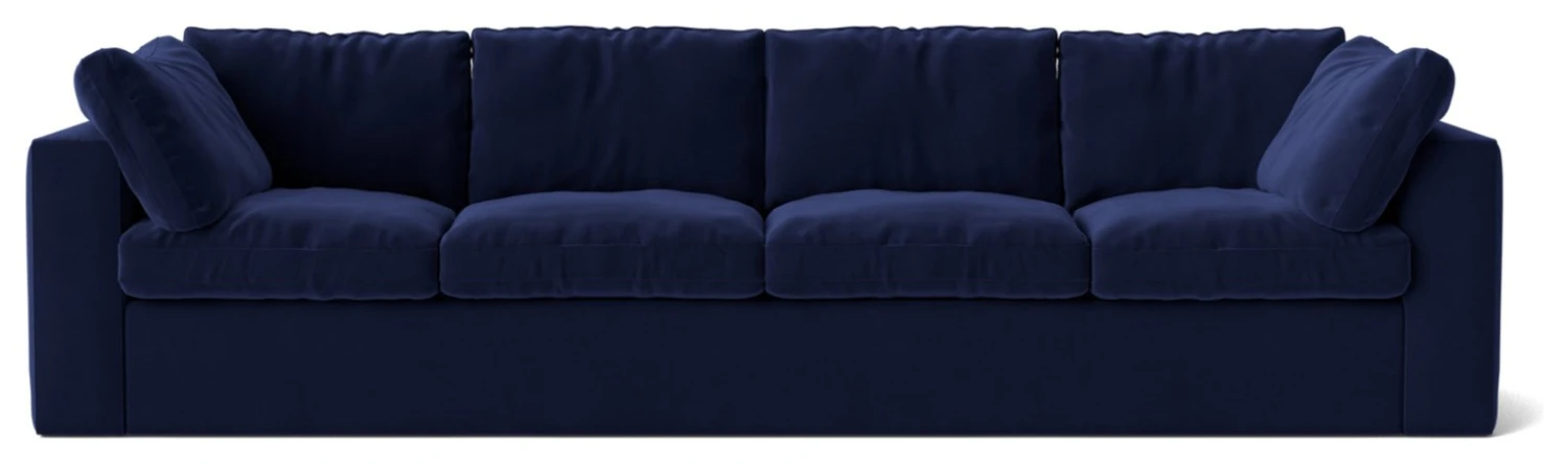 Swoon Seattle Velvet 4 Seater Sofa - Ink Blue 1 Swoon Seattle Velvet 4 Seater Sofa - Ink Blue