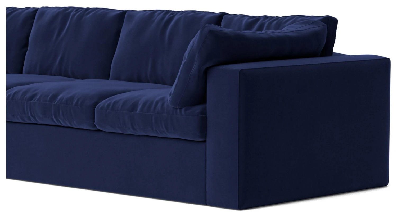 Swoon Seattle Velvet 4 Seater Sofa - Ink Blue 6 Swoon Seattle Velvet 4 Seater Sofa - Ink Blue - Image 6