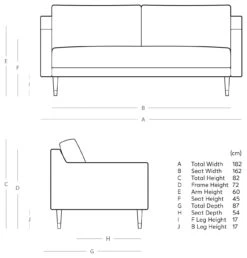 Swoon Rieti Velvet 2 Seater Sofa - Biscuit -Habitat 2013569 R E001