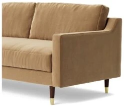 Swoon Rieti Velvet 2 Seater Sofa - Biscuit -Habitat 2013569 R Z004A