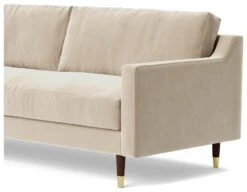 Swoon Rieti Velvet 3 Seater Sofa - Taupe -Habitat 2016384 R Z004A