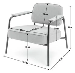 Habitat Jesper Fabric Accent Chair - Grey 12 Habitat Jesper Fabric Accent Chair - Grey -Habitat 2016504 R E001