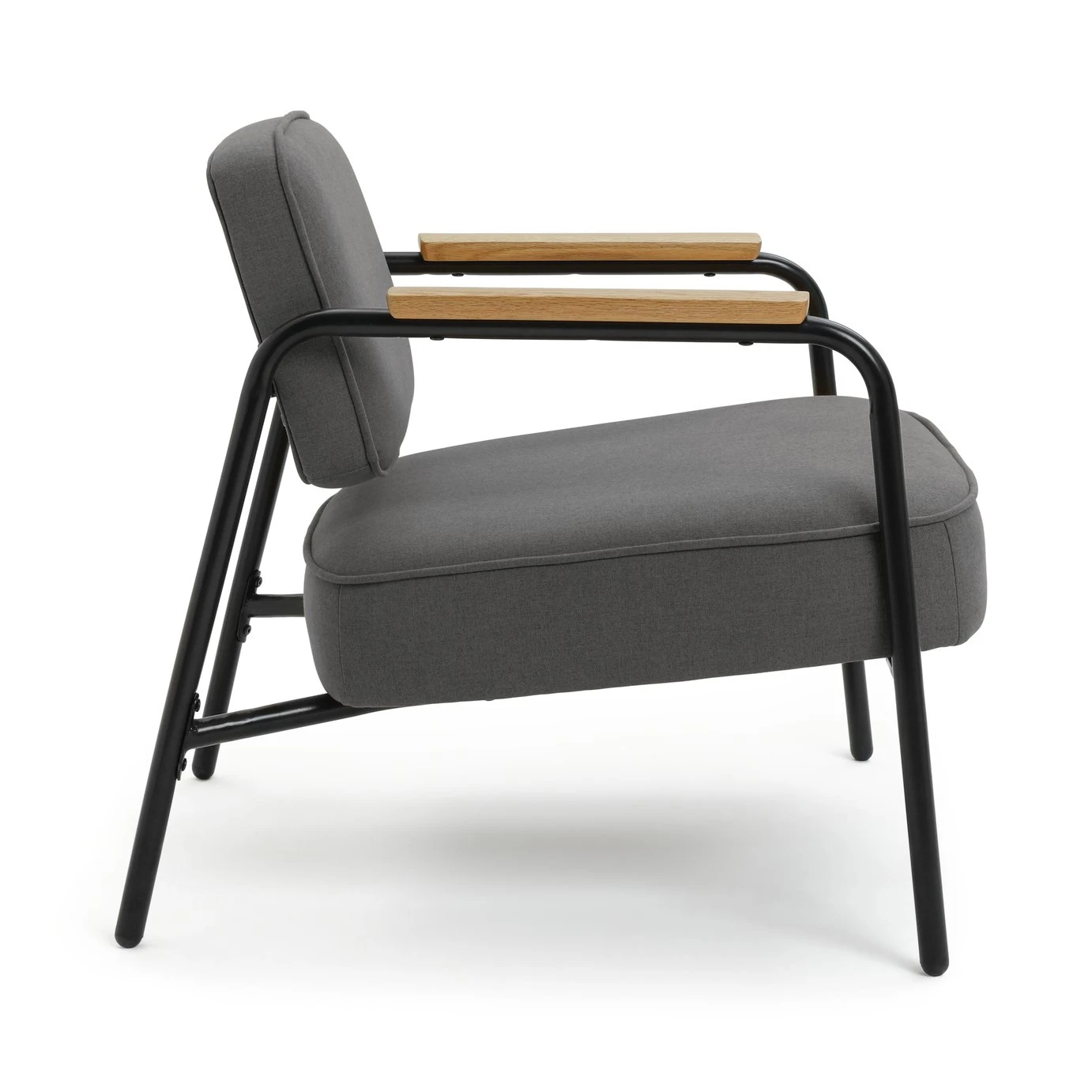 Habitat Jesper Fabric Accent Chair - Grey 7 Habitat Jesper Fabric Accent Chair - Grey - Image 7