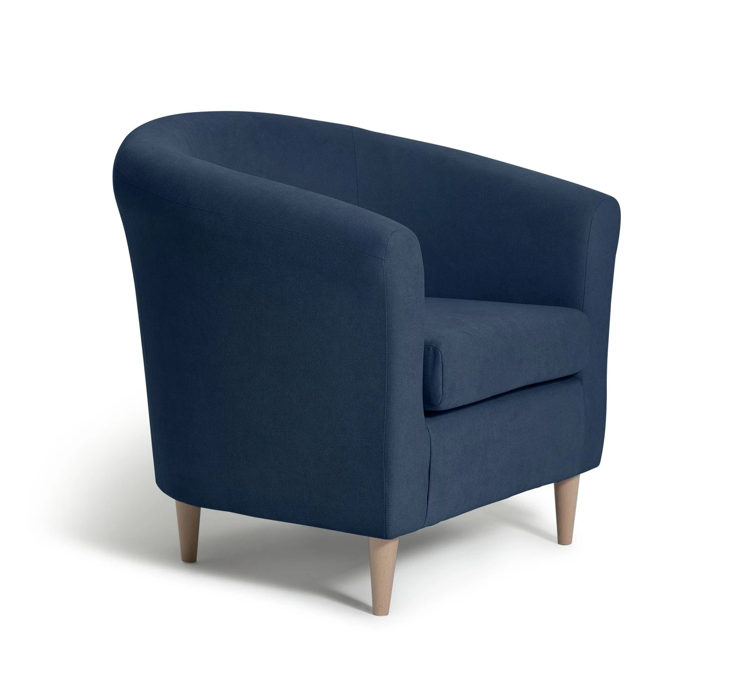 Habitat Fabric Tub Chair - Navy 6 Habitat Fabric Tub Chair - Navy - Image 6