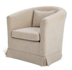 Habitat Larissa Fabric Tub Chair - Natural 13 Habitat Larissa Fabric Tub Chair - Natural -Habitat 2020844 R Z002A