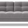 Swoon Landau Velvet 3 Seater Sofa - Silver Grey