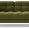 Swoon Landau Velvet 2 Seater Sofa - Fern Green