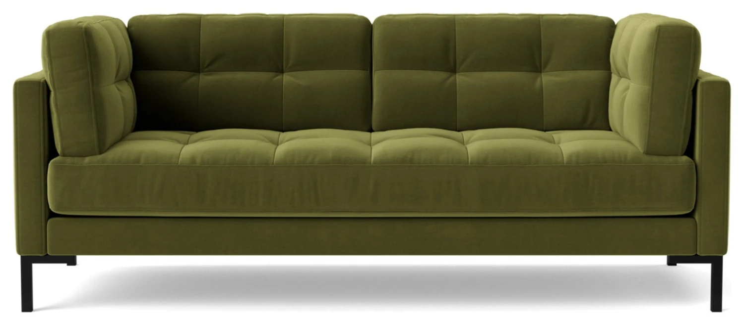 Swoon Landau Velvet 2 Seater Sofa - Fern Green 1 Swoon Landau Velvet 2 Seater Sofa - Fern Green