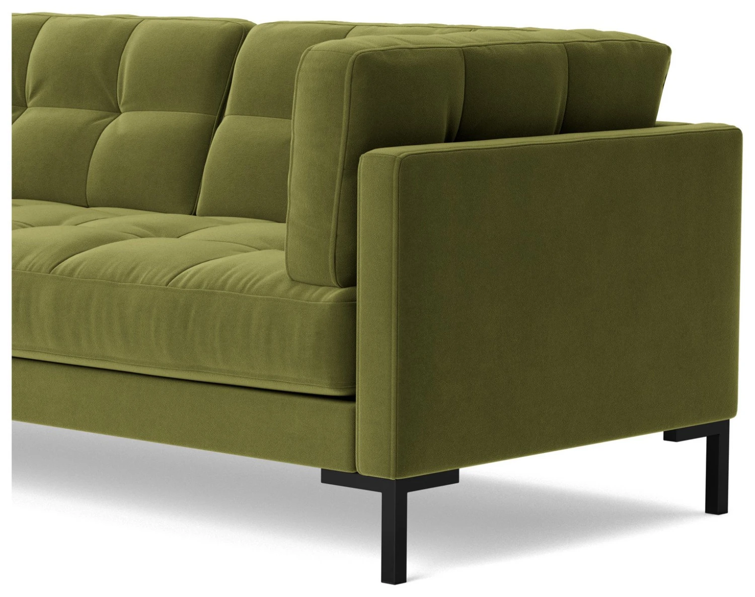 Swoon Landau Velvet 2 Seater Sofa - Fern Green 6 Swoon Landau Velvet 2 Seater Sofa - Fern Green - Image 6