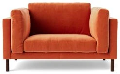Swoon Munich Velvet Cuddle Chair - Burnt Orange