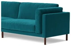 Swoon Munich Velvet 4 Seater Sofa- Kingfisher Blue -Habitat 2026051 R Z004A