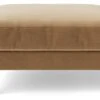 Swoon Munich Velvet Ottoman Footstool - Biscuit